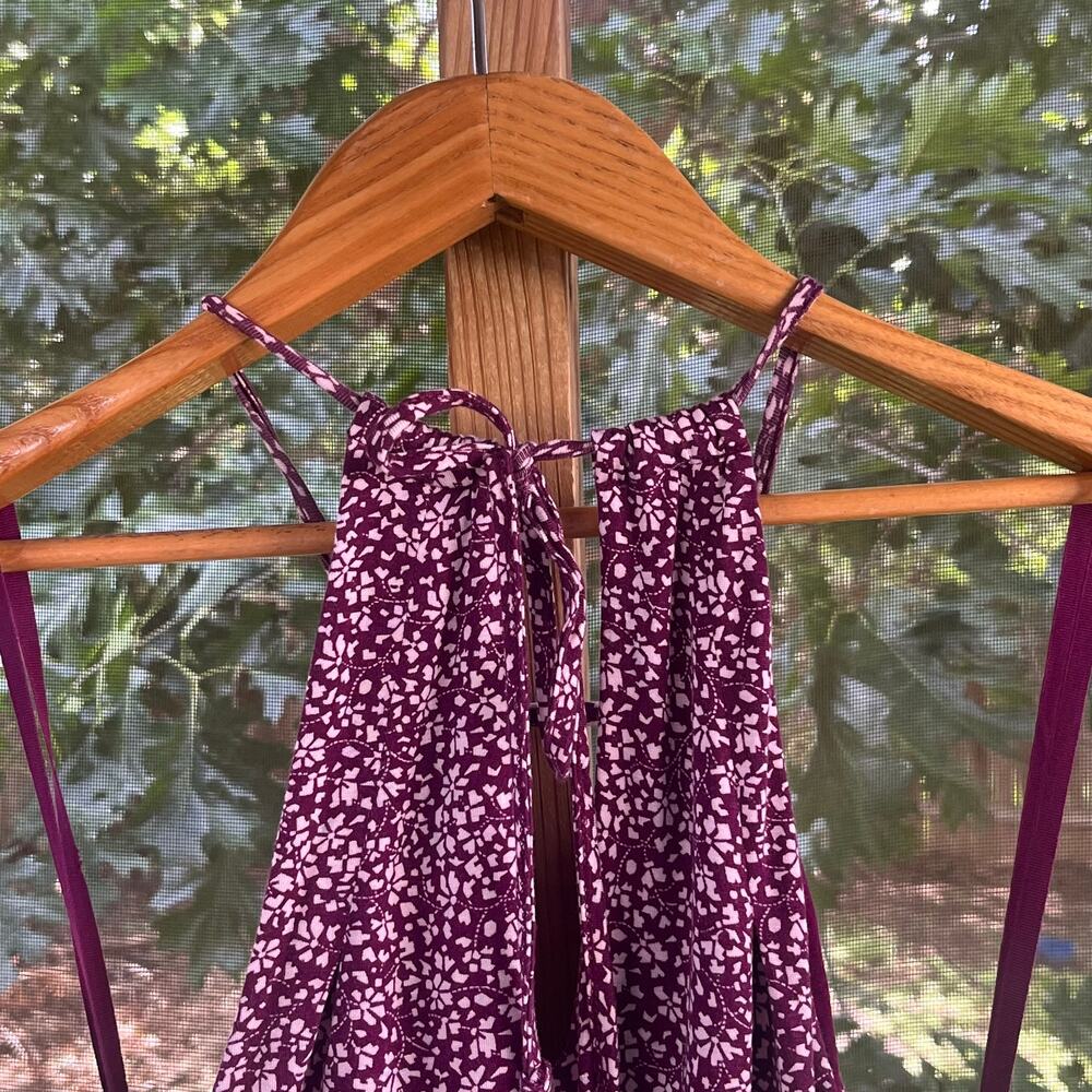 Anthropologie Maeve Claremont Jumpsuit Purple Floral Size XS - Picture 10 of 13